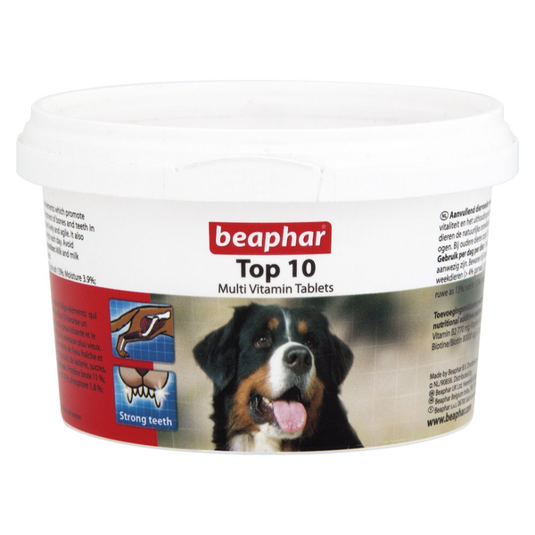 قرص مولتی ویتامین سگ top 10 بیفار 180 عددی / Beaphar Top 10 Dog Multi Vitamin Tablets
