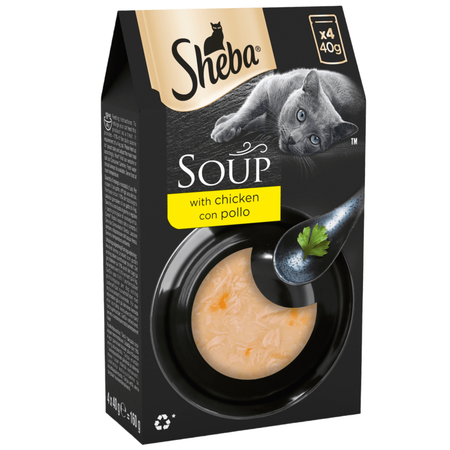 سوپ گربه شبا با طعم مرغ /  Sheba Classics Soup Adult Wet Cat Food with chicken flavor