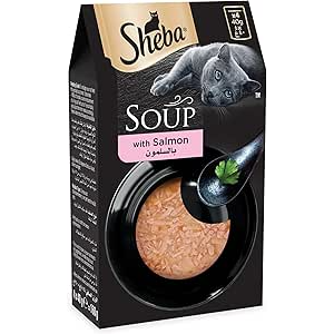 سوپ گربه شبا با طعم سالمون /  Sheba Classics Soup Adult Wet Cat Food with salmon flavor