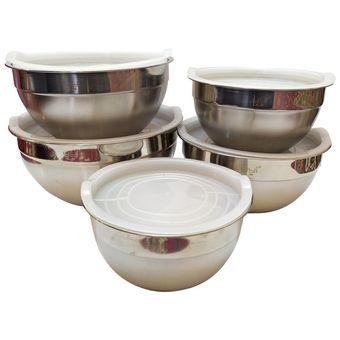 سرویس لگن استیل 5 تایی درب شفاف YYi