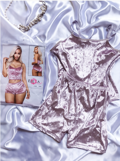 ست تاپ و شورتک مخمل