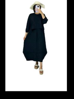 ست دوتیکه سارافون و رویه/مانتو بلند مادمازل