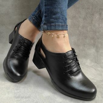 کفش چرم زنانه کد 221 مدل پارمیس  کفش پاشنه 5 سانتی مجلسی اداری اسپرت بادوام و ظریف