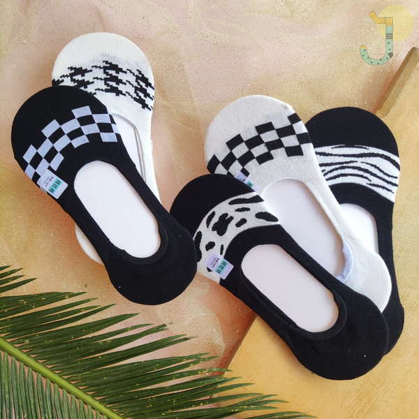 جوراب کالجی زنانه سفید مشکی وارداتی