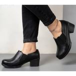 کفش پاشنه دار  چرم مدل هلالی کشی کد 231 کفش پاشنه 5 سانتی مجلسی اداری اسپرت بادوام و ظریف