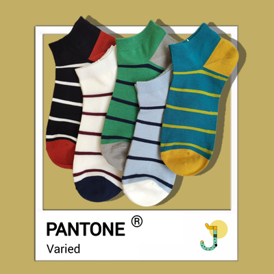 جوراب مچی مردانه طرح رینگی پاشنه پنجه رنگی وارداتی