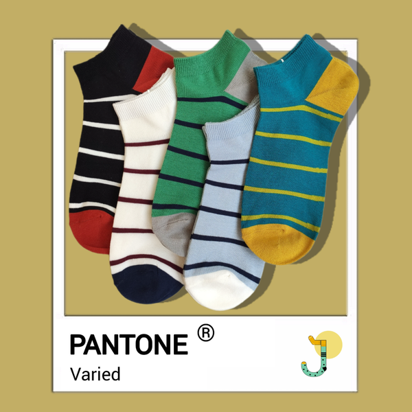 جوراب مچی مردانه طرح رینگی پاشنه پنجه رنگی وارداتی