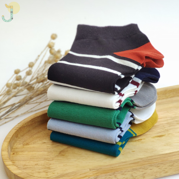 جوراب مچی مردانه طرح رینگی پاشنه پنجه رنگی وارداتی