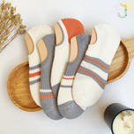 جوراب زیر قوزکی کبریتی زنانه میکس طوسی و نارنجی برند وارداتی