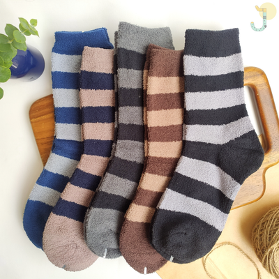 جوراب نیم ساق بوکله مردانه طرح رینگی پهن برند COCO & HANA