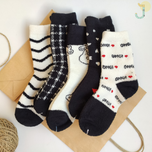 جوراب نیم ساق بوکله زنانه میکس سفید مشکی برند COCO & HANA