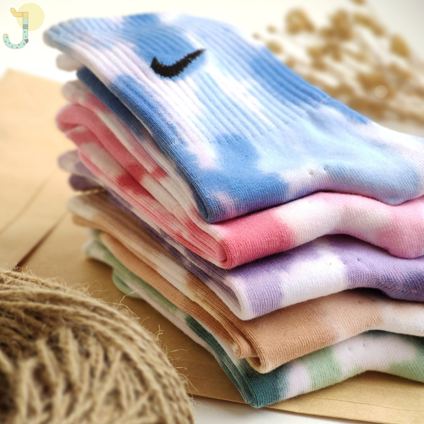 جوراب ساقدار کش انگلیسی یونیسکس طرح آبرنگی برند دومینو