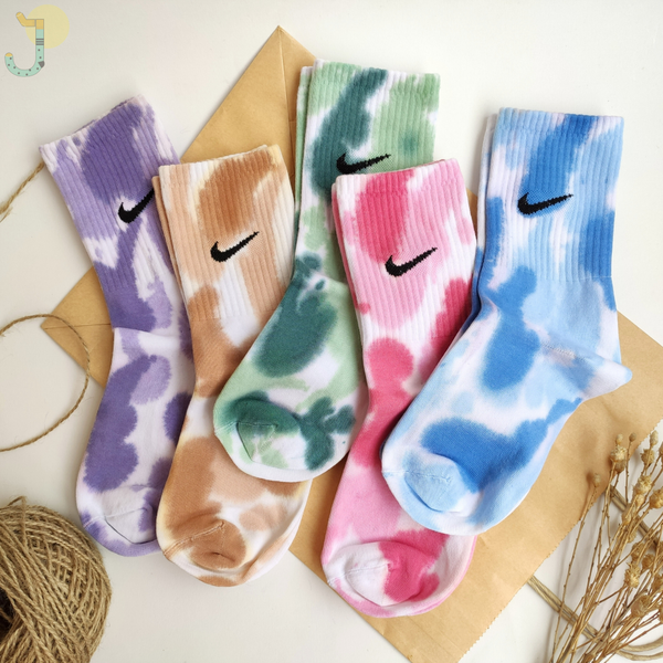 جوراب ساقدار کش انگلیسی یونیسکس طرح آبرنگی برند دومینو