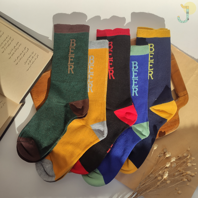 جوراب ساقدار مردانه کش انگلیسی پاشنه پنجه رنگی وارداتی