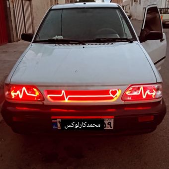 جلو پنجره و نئون چراغ پراید طرح ضربان