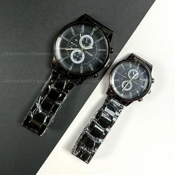 ساعت ست سیتیزن مشکی - ساعت سیتیزن - ساعت مردانه سیتیزن - ساعت زنانه سیتیزن - Citizen - کد 0019