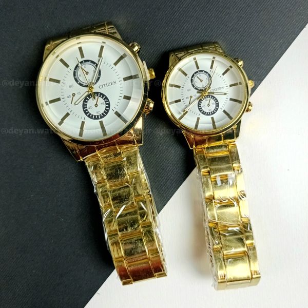 ساعت ست سیتیزن طلایی - ساعت سیتیزن - ساعت مردانه سیتیزن - ساعت زنانه سیتیزن - Citizen - کد 0020