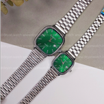 ساعت ست کاسیو مستطیلی - ساعت ست کاسیو کلاسیک سیلور - ساعت کاسیو صفحه سبز درباری - Casio Classic - کد 0024