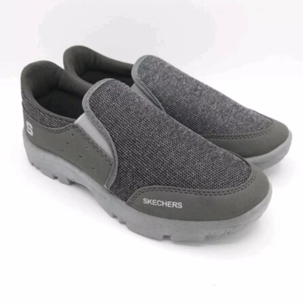 کفش کتانی راحتی زنانه مردانه اسکچرز کد311 رویه کتان و راشل قالب استاندارد زیره پیو تزریق