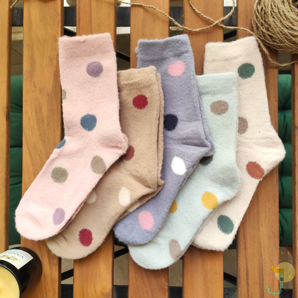 جوراب ساقدار موهر زنانه طرح توپ توپی برند COCO & HANA