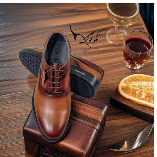کفش چرم مجلسی مردانه کلاسیک کد 132