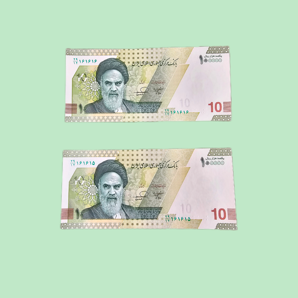 جفت اسکناس ده هزاری جدید شماره سه قلو 161616