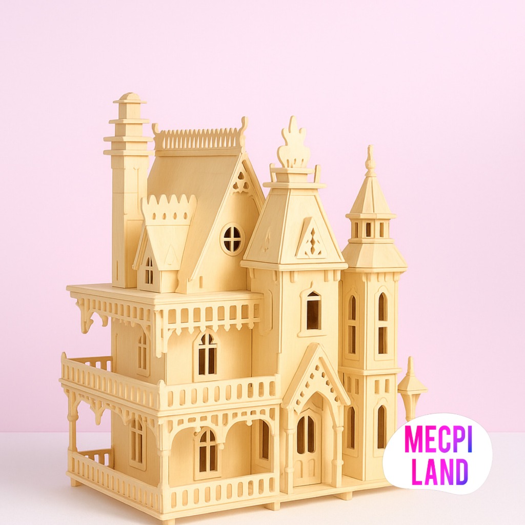 پازل چوبی سه‌بعدی طرح doll house