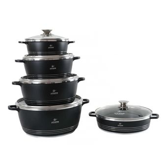 سرویس پخت و پز 10 پارچه لایف اسمایل BB-10SET اصل قابلمه و تابه