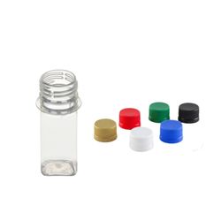 بطری مدل چهارگوش شفاف 30cc با درب پلمپ شونده