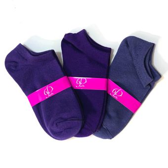 جوراب قوزکی نخ پنبه بنفش