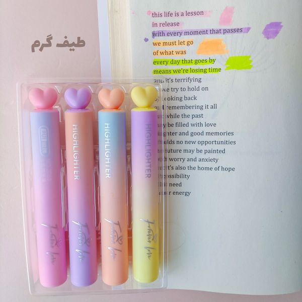 هایلایتر پاستلی قلبی