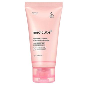 ماسک شب کافئین و PDRN ترمیم کننده و جوانساز مدی کیوب (Medicube PDRN Pink Caffeine Night Wrapping Mask)