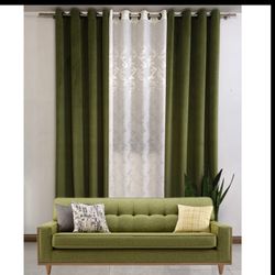 پک 3 تیکه مخمل کالیفرنیا سبز زیتونی و کرپ محو ابری