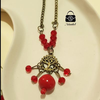 نیم ست یلدا طرح انار