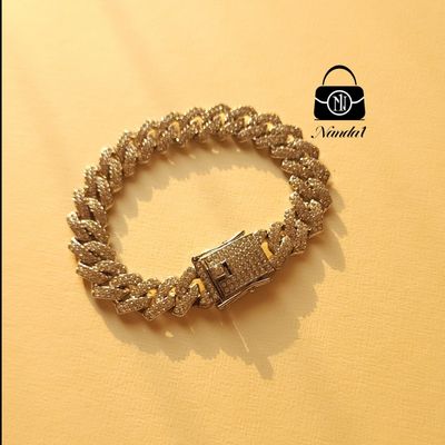 دستبند فول نگین طرح جواهر