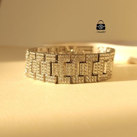 دستبند فول نگین جواهر