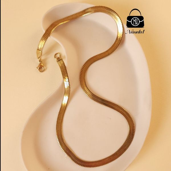 گردنبند تک لاین ماری طلایی