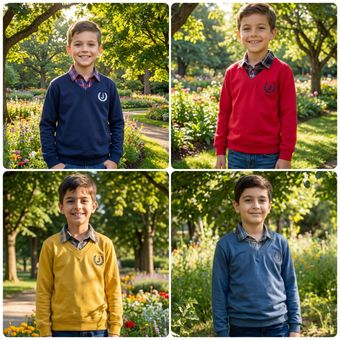 بلوز دو یقه پسرانه | دورس | 4تا 14 سال