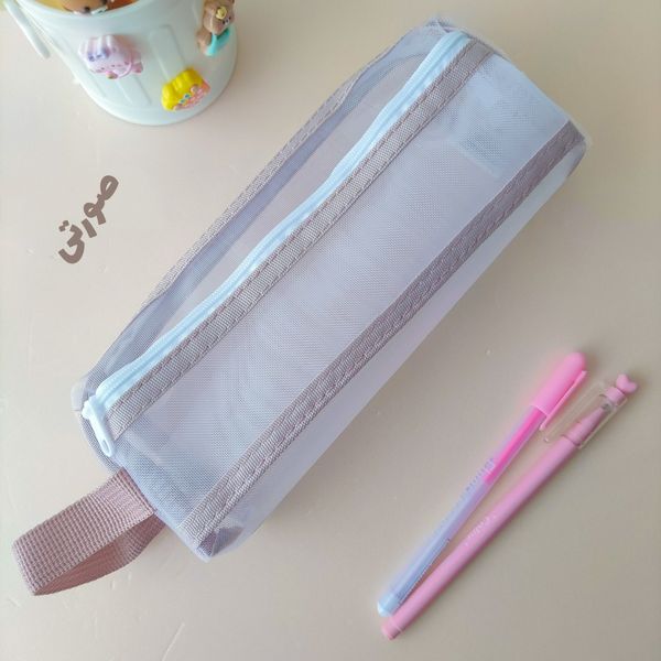 جامدادی توری پاستلی دوزیپ