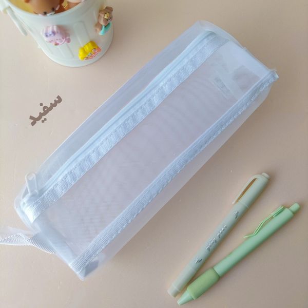 جامدادی توری پاستلی دوزیپ