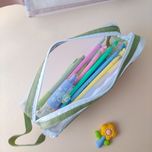 جامدادی توری پاستلی دوزیپ