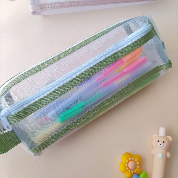 جامدادی توری پاستلی دوزیپ