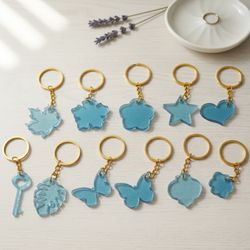 جاکلیدی های رزینی فانتزی رنگ آبی