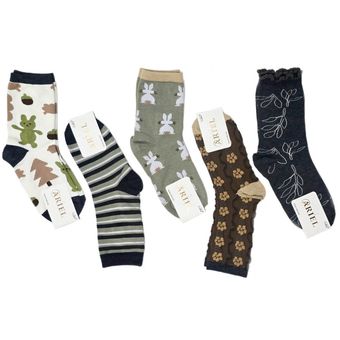 جوراب ساق بلند طرح جنگل نخی 36 - 42