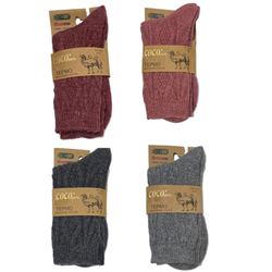 جوراب بافت ساق بلند زنانه پشم شتر برندcoco&hana