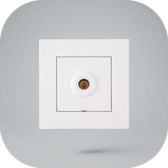 کلید و پریز خیام آنتن آرام سفید