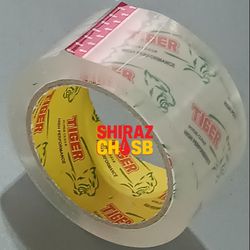 چسب نواری پهن کریستال 5 سانتی تایگر 90 یارد 40 میکرون