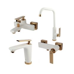 ست شیرآلات کسری مدل آمازون مجموعه 4  عددی شیر طلایی