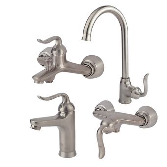 ست شیرآلات کسری مدل رابین مجموعه 4  عددی کروم مات