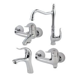 ست شیرآلات کسری مدل کاسپین مجموعه 4  عددی کروم